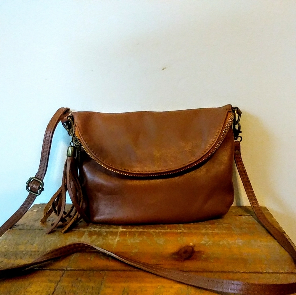 Blue Lemon Paris Leather Tassel Bag